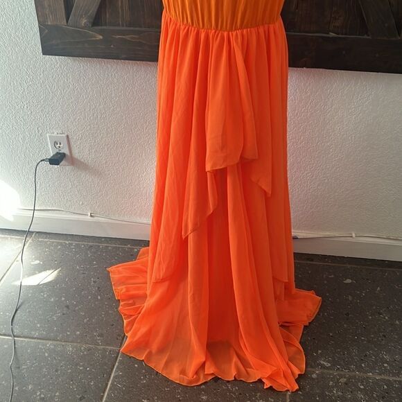 Off Shoulder Maternity Dress Elegant Fit V Neck Chiffon Long Gown Photography - Picture 7 of 12